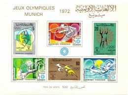 1972-Tunisia (MNH=**) Foglietto S.6v." Olimpiadi Di Monaco" - Tunesië (1956-...)