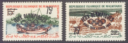 1964-Mauritania (MNH=**) S.2v." Olimpiadi Di Tokyo"varietà Soprastampa Stretta - Mauritania (1960-...)
