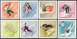 1968-Ungheria (MNH=**) S.8v." Olimpiadi Invernali Grenoble" - Other & Unclassified
