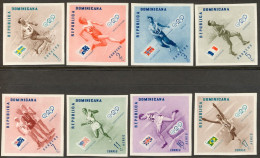 1957-Dominicana (MNH=**) S.8v.non Dentellati" Vincitori Di Medaglie Olimpiche Ba - República Dominicana