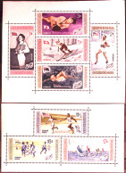 1956-Dominicana (MNH=**) 2 Foglietti 8 Valori "Olimpiadi Di Melbourne" - Repubblica Domenicana