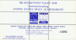 1968-U.S.A. (MNH=**) Erinnofilo RRI Rocketpost Flight XVIII°commemorativo Delle  - Erinnofilia