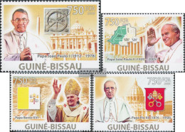 Guinea-Bissau 4173-4176 (complete. Issue) Unmounted Mint / Never Hinged 2009 Vatican - Guinea-Bissau