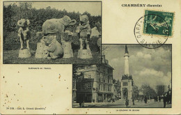 3577 -Savoie  -----CHAMBERY  :  ELEPHANTS  AU  TRAVAIL  - Grimal  N° 310   - - Circulée En  1911 - Chambery