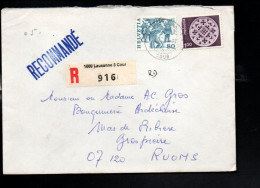 SUISSE AFFRANCHISSEMENT COMPOSE SUR LETTRE RECOMMANDEE POUR LA FRANCE 1982 - Covers & Documents