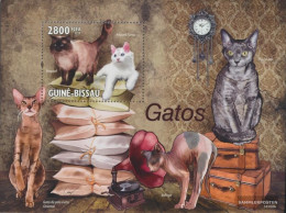 Guinea-Bissau Miniature Sheet 744 (complete. Issue) Unmounted Mint / Never Hinged 2010 Cats - Guinea-Bissau