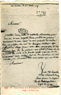 CPA -  LETTRE D'ANNE DE LA ROCHEJAQUELEIN - Geschiedenis