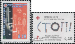 Bosnien - Serbische Republ. Z12,Z13A (kompl.Ausg.) Zwangszuschlagsmarken Postfrisch 2003 Rotes Kreuz - Bosnien-Herzegowina