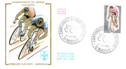 FRANCE /   BELLE ENVELOPPE CHAMPIONAT DU MONDE CYCLISTE SUR PISTE A MARSEILLE LE 27/07/1972 - Ciclismo