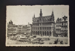 België - Belgique - Brussel CPA  Grand Place Marché Aux Fleurs - Maison Du Roi Used With Timbre St Agatha Berchem - Monuments