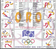 Spain 3182-3191 Zwanzigerblock (complete Issue) Unmounted Mint / Never Hinged 1994 Gold Medalists - Unused Stamps