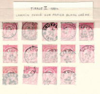 Belgique 14 X N° 46 Emission 1884  Tirage II - Lots & Kiloware (mixtures) - Max. 999 Stamps