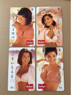 Singapore SMRT TransitLink Metro Train Subway Ticket Card, Triumph Bra 2, Set Of 4 Used Cards - Singapour