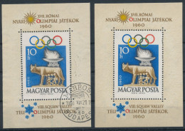 1960. Olympics (I.) - Rome Winter Olympics (I.) - Squaw Valley - Block - Misprint - Abarten Und Kuriositäten
