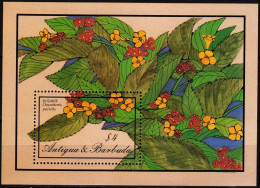 ANTIGUA & BARBUDA 1986 Flowers. Chrysothemis. Souvenir Sheet, MNH - Autres & Non Classés