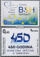 Bosnien-Herzegowina 667,673 (kompl.Ausg.) Postfrisch 2015 Vorsitz Europarat, Jüdische Gemeind - Bosnie-Herzegovine