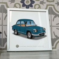 Poster Panhard PL17 Bleu Atlantide - Auto's