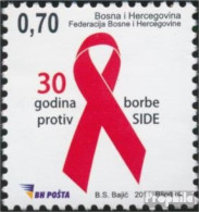 Bosnien-Herzegowina 580 (kompl.Ausg.) Postfrisch 2011 Aidsbekämpfung - Bosnie-Herzegovine