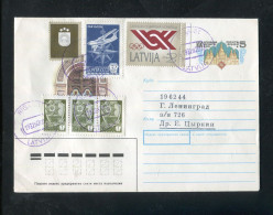 "LETTLAND" 1992, Ganzsachenumschlag UdSSR Mit Zusatz-Mif UdSSR/Lettland Ex Riga (A1182) - Latvia