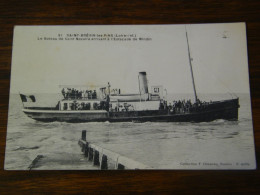 CPA - St Saint Brévin Les Pins (44) - Bateau De St Nazaire Arrivant à L'Estacade De Mindin - 1917 - SUP (HU 34) - Veerboten