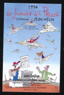 Etiquette Vin   Château Jean Melin 1994 Saint Emilion  Les Journées De La Presse Dessin De Michel Iturria - Bordeaux