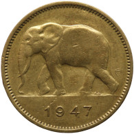 LaZooRo: Belgian Congo 2 Francs 1947 XF - 1945-1951: Reggenza
