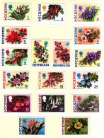 BERMUDA 1970 FLORA: Flowers And Blooms. Complete Set Of 17v, MH - Other & Unclassified