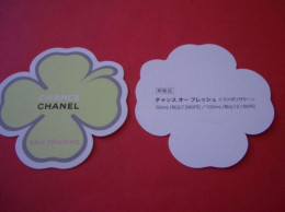 Carte Chanel Chance Eau Fraiche Japonaise - Modernes (à Partir De 1961)