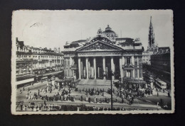 België - Belgique - Brussel CPA  La Bourse - De Beurs - Used With Timbre 1946 St Agatha Berchem - Bauwerke, Gebäude