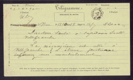 LOT 3 TELEGRAMMES SANITAIRES - VILLEFRANCHE SUR MER - 1890 - Telegraaf-en Telefoonzegels