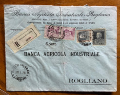 AIELLO CALABRO 28/1/28 - RACCOMANDATA Con RARI : SIGILLO E AFFRANCATURA - Storia Postale