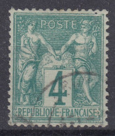 TIMBRE FRANCE TYPE SAGE 4c N° 63 OBLITERATION LEGERE - TB CENTRAGE - COTE 150 € - 1876-1878 Sage (Typ I)