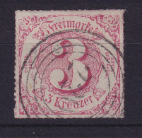 Thurn Und Taxis 3 Kr Mi.-Nr. 52 Mit Nr.-O 220 Frankfurt/M. Gepr. PFENNINGER - Gebraucht