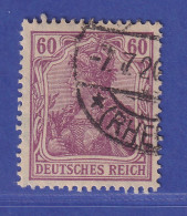 Dt. Reich Germania Kriegsdruck 60 Pf Mi.-Nr. 92 II C  Gestempelt Gpr. Zenker BPP - Usados