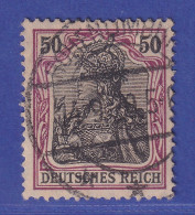 Dt. Reich Germania Kriegsdruck 50 Pf Mi.-Nr. 91 II Y  Gestempelt Gepr. Zenker - Usados