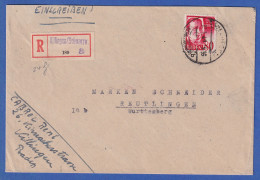 Franz. Zone Baden 80er Mi.-Nr. 36  Auf R-Brief Von Villingen Nach Reutlingen - Baden