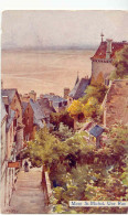 CPA - MONT SAINT MICHEL, UNE RUE - DESSIN SIGNE LESSIEUX - Lessieux