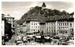 73938054 Graz__Steiermark_AT Hauptplatz Mit Schlossberg - Autres & Non Classés