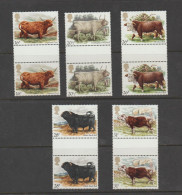 Great Britain 1984 British Cattle Gutterpairs MNH ** - Vacas