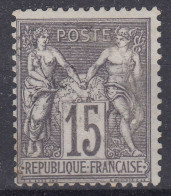 TIMBRE FRANCE SAGE 15c GRIS N° 66 NEUF (*) SANS GOMME - TRES FRAIS - COTE 400 € - 1876-1878 Sage (Typ I)