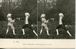 CPA -  "DUEL" CARTE STEREO "LE MERVEILLEUX" - Cartoline Stereoscopiche