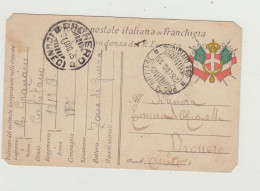 FRANCHIGIA POSTA MILITARE 29 DIVISIONE DEL 1915 VERSO CUNEO WW1 - Franchise