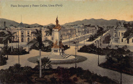 Perú - LIMA - Plaza Bolognesi Y Paseo Colon - Ed. Luis Sablich  - Perú
