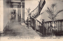 France - CAEN (14) Clinique De La Miséricorde - Escalier Et Ascenseur - Ed. Brossard D'Alban  - Caen