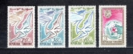 TUNISIE  N°  525 à 528   NEUFS SANS CHARNIERE  COTE  3.30€  INDEPENDANCE  OISEAUX  ANIMAUX - Tunesien (1956-...)