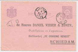 Briefkaart G. 23 Particulier Bedrukt Ermeloo - Schiedam 1891 - Material Postal