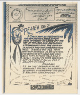 V-Mail To USA 1944 ( With Envelope ) Seabees - Palm Tree - Hawaii - Aloha - Anchor - Trees
