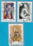 USATI ITALIA 2009 - Ref.1139 "MAESTRI DEL NOVECENTO" Serie Di 3 Val. - - 2001-10: Used