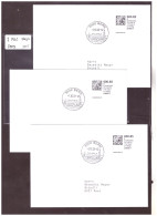 WEB STAMP - TIMBRE Q-CODE -  3 ENVELOPPES FDC , 3 LANGUES - Sellos De Distribuidores