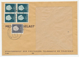 Em. Juliana 1958 Als Portzegel - Dienst Envelop Ermelo - Unclassified